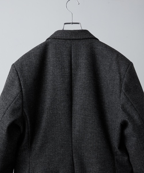 CLEL | 【CLEL】Wool Blend Herringbone Tweed Tailored Jacket