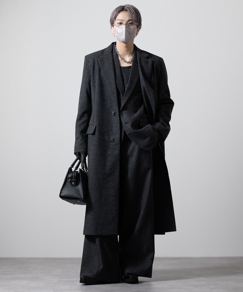 CLEL | 【CLEL】Wool Blend Herringbone Tweed Tailored Jacket
