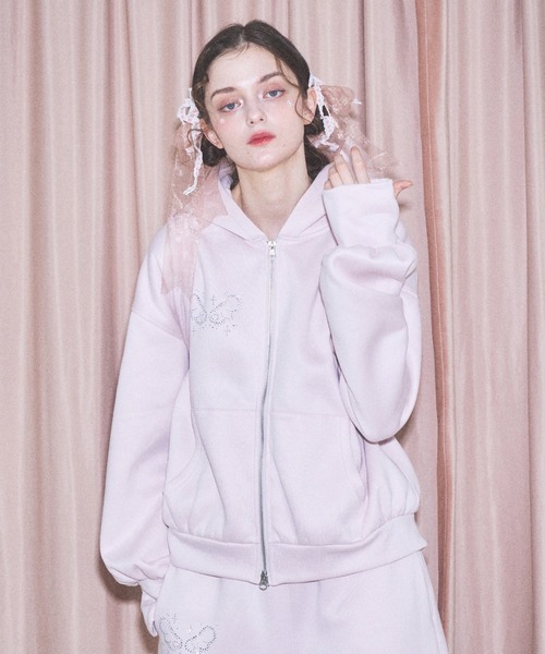エンジェルモチーフジップパーカー