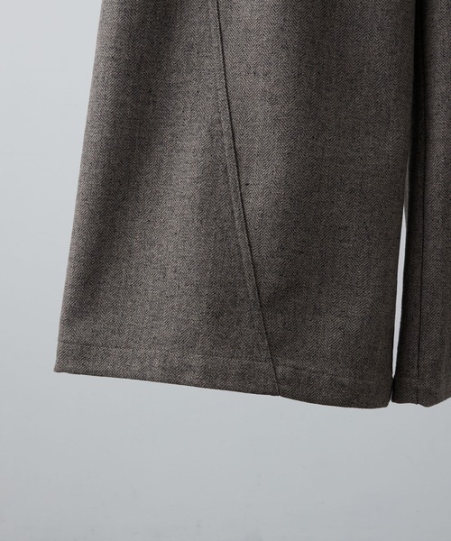 CLEL | 【CLEL】Wool Blend Herringbone Tweed 3D Pants / ウール