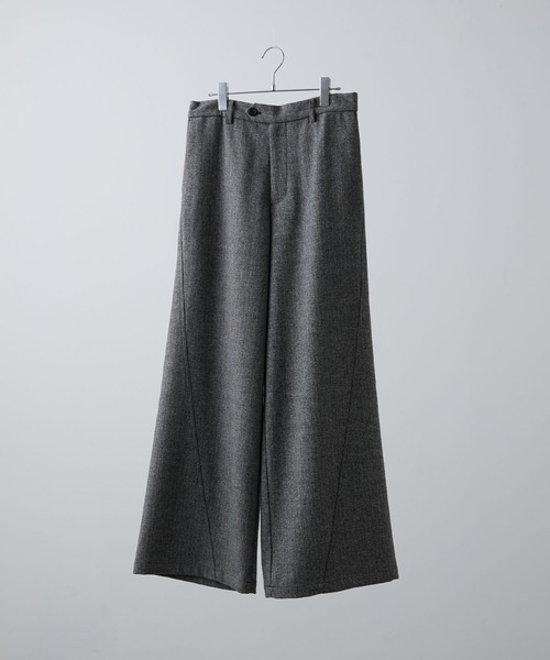 CLEL | 【CLEL】Wool Blend Herringbone Tweed 3D Pants / ウール