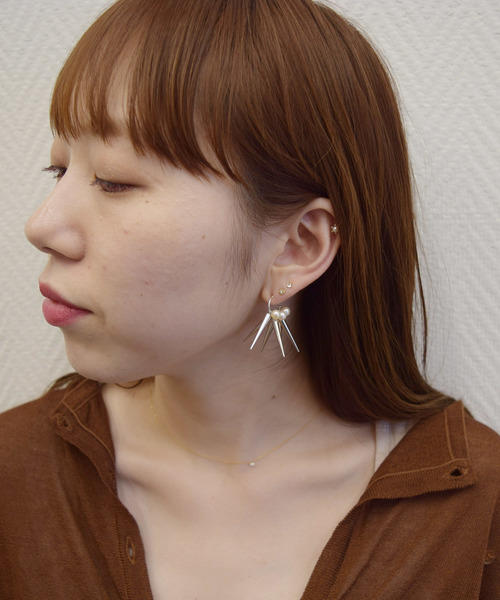 【美品✨️】e.m./イーエム パール×スターリングシルバーピアス シルバースタッズパールピアスM（ピアス（片耳用））｜e.m.