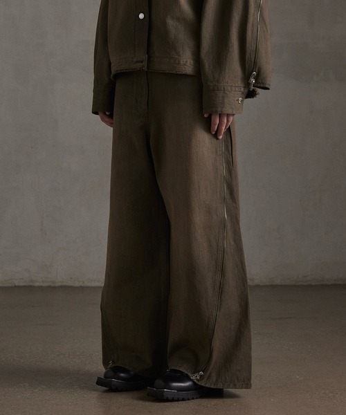【GRANCY】 ZipDesign Buggy DenimPants GRANCY】ZipDesign Buggy DenimPants / ジップデザイン バギー