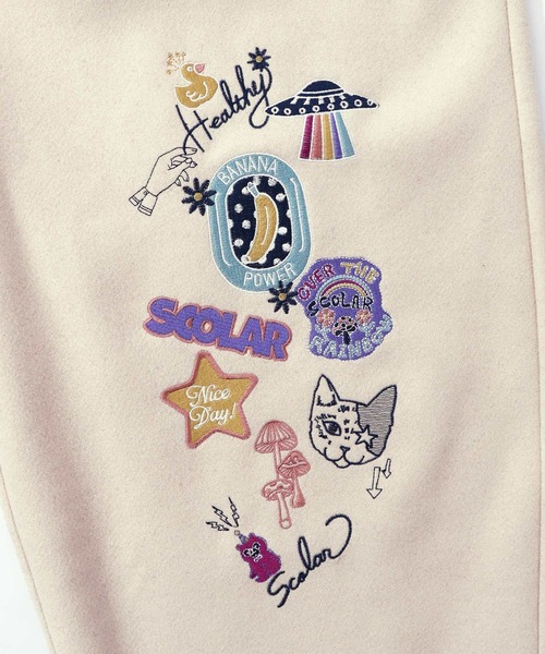 SCOLAR | 153765：POP刺繍起毛あったかパンツ - Buyee, an Online