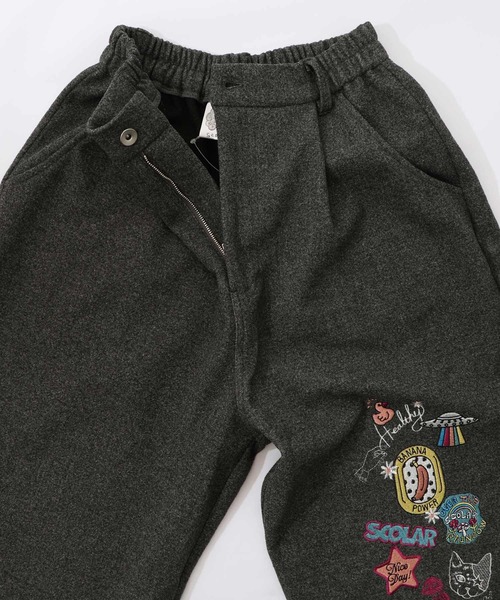 SCOLAR | 153765：POP刺繍起毛あったかパンツ - Buyee, an Online