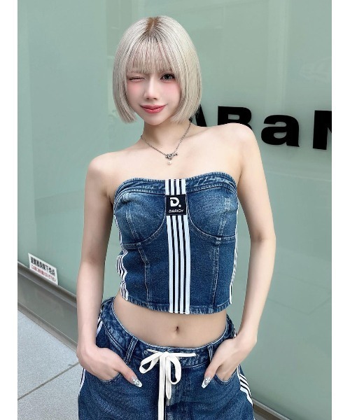 ダーリッチ♡ リメイクライクチェックアメスリトップス DARICH