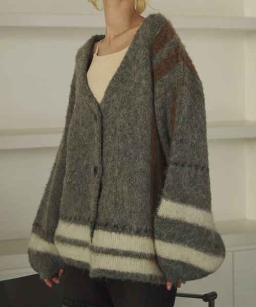 LOIN NUIT | nuance design knit cardigan / ニュアンスデザインニット
