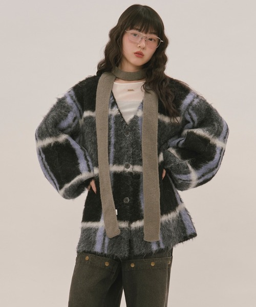 LOIN NUIT | nuance design knit cardigan / ニュアンスデザインニット