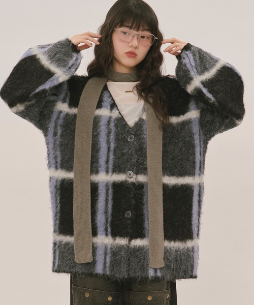 LOIN NUIT | nuance design knit cardigan / ニュアンスデザインニット