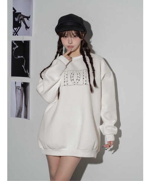 anuans ネップラメニットトップス ネップラメニットトップス