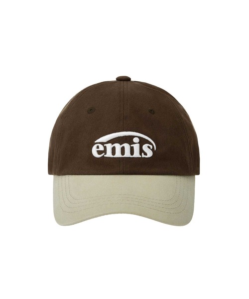emis キャップ　黒 emis キャップ 帽子 BOUCLE VINTAGE LOGO BALL CAP レディース