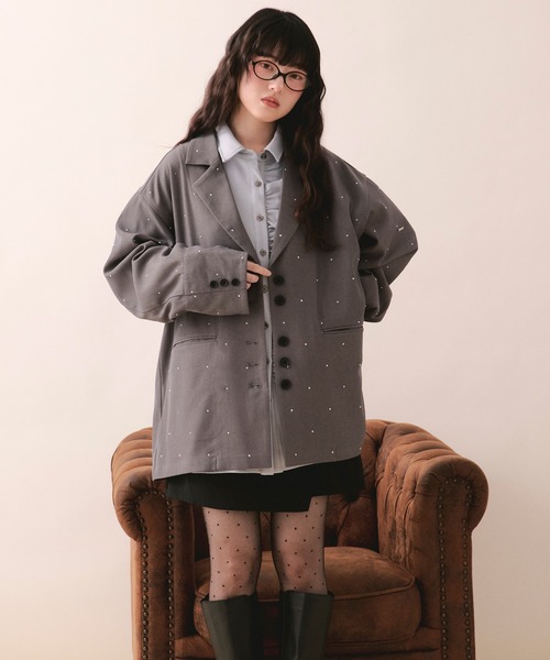 週末価格 loin nuit nuance button lace jacket LOIN NUIT | nuance button lace jacket / ニュアンスボタンレース