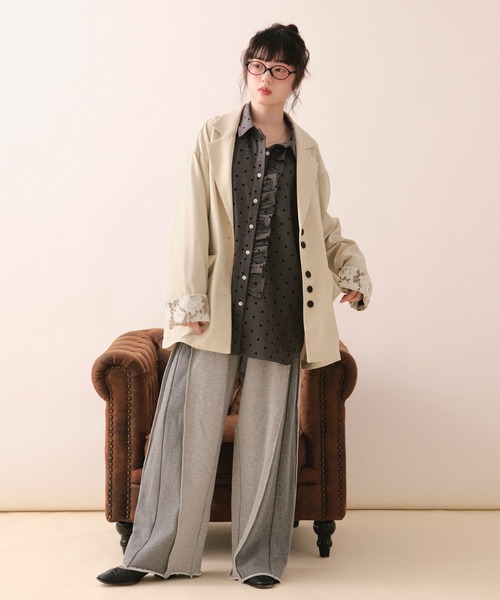 LOIN NUIT | nuance button lace jacket / ニュアンスボタンレース