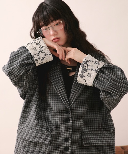 LOIN NUIT | nuance button lace jacket / ニュアンスボタンレース