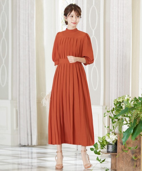 Buyee Flolia バックリボンプリーツロング結婚式ワンピース 二次会 成人式 同窓会 謝恩会 お呼ばれ対応フォーマルパーティードレス 일본 상점 온라인 대리 쇼핑 Zozotown 제품을 전 세계적으로 배송해드립니다