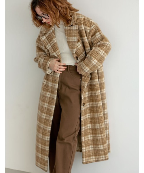 RE:EDIT | [2024-25 WINTER COLLECTION]起毛チェック柄ロング