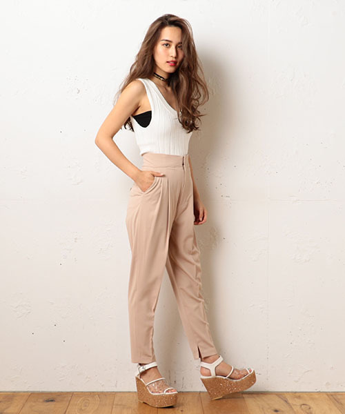 Spiralgirl ハイウエストクロップドパンツ Buyee An Online Proxy Shopping Service Shop At Zozotown Bot Online