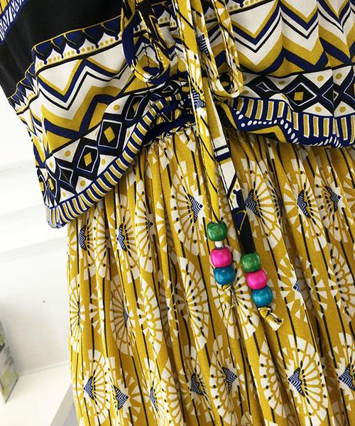 Buyee Teddyshop レディース エスニック風リゾートロング丈ワンピース 일본 상점 온라인 대리 쇼핑 Zozotown 제품을 전 세계적으로 배송해드립니다