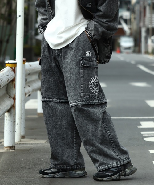 Casper John ワッシャーバギーパンツ ブラック Lサイズ CASPER JOHN