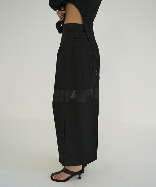 スカート CLANE / SHEER SWITCHING STRAIGHT SKIRT CLANE | SHEER SWITCHING STRAIGHT SKIRT - Buyee, an Online Proxy