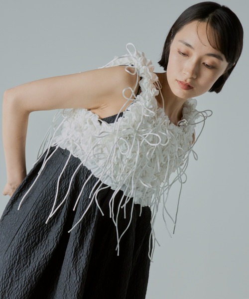 PERNA フリルリボンベスト