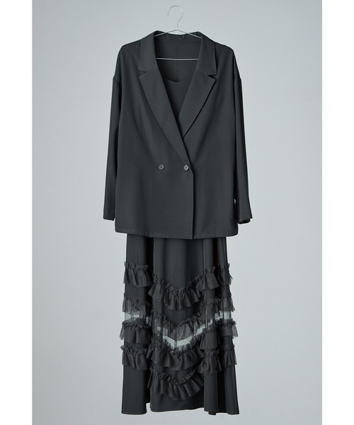 NIANA | トランスペアレントヘムセットアップドレス 2点セット