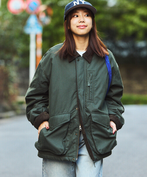 FREAK'S STORE | 襟コーデュロイ切り替え コットンナイロンブルゾン