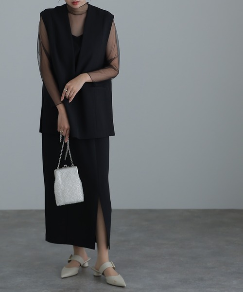 ATLO | ミモレ丈&袖ありフォーマルジレ付きセレモニー結婚式