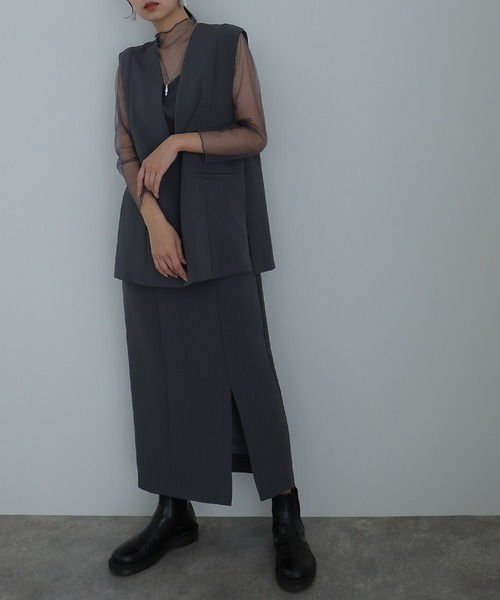 atlo 袖あり&ミモレ丈同窓会3点セットセレモニー結婚式フォーマルオケージョン atlo ドレス 袖あり＆ミモレ丈同窓会3点セットセレモニー結婚式