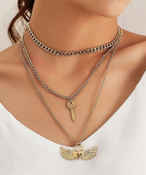 NOVESSEL | 『NOVESSEL/ノベセル』ハートロックチェーンネックレス【Y