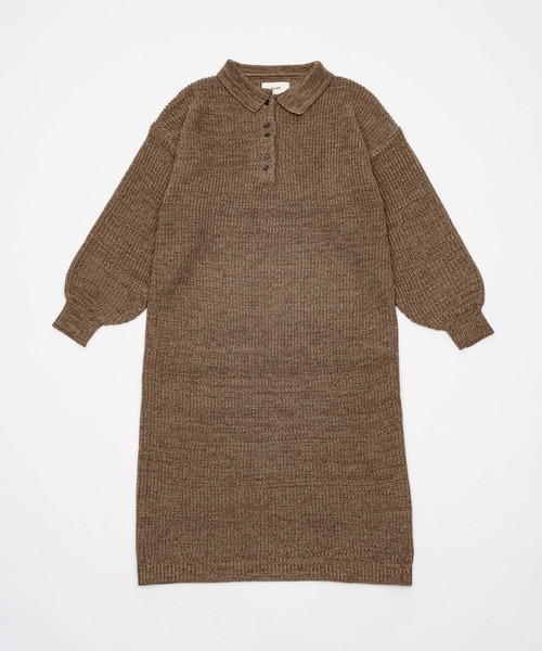 OLUN | knit polo onepiece/ニットポロワンピース - Buyee, an Online