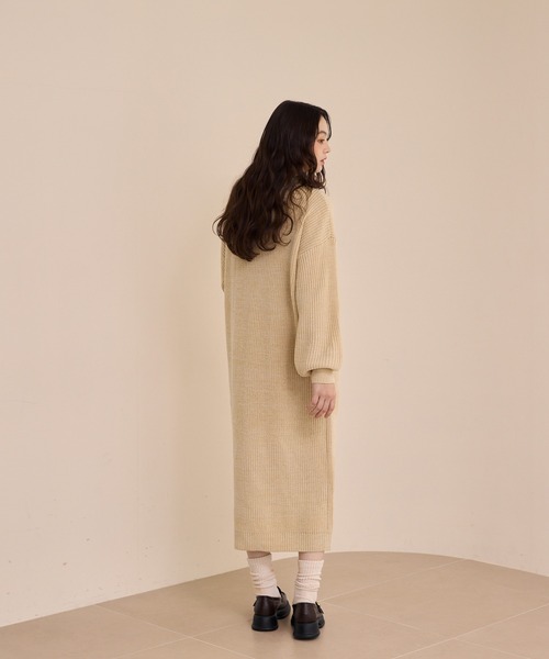 OLUN | knit polo onepiece/ニットポロワンピース - Buyee, an Online