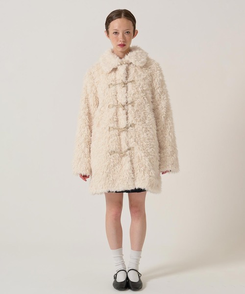 TINA：JOJUN | フェイクファー ダッフルコート TINA：JOJUN - Buyee