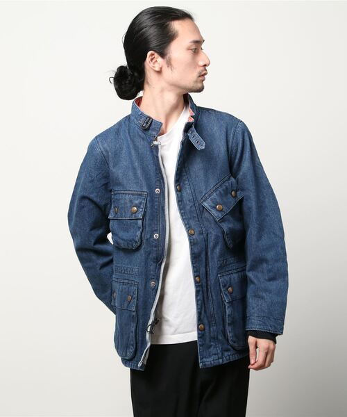 ドナルドダック　デニムジャケット　バックプリントにワッペン ドナルドダック デニムジャケット バックプリントにワッペン