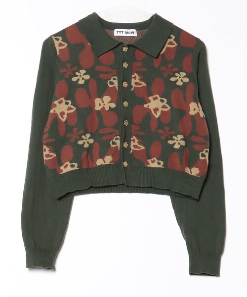 TTT MSW 20aw flower knit polo カーディガン TTT MSW 20aw flower