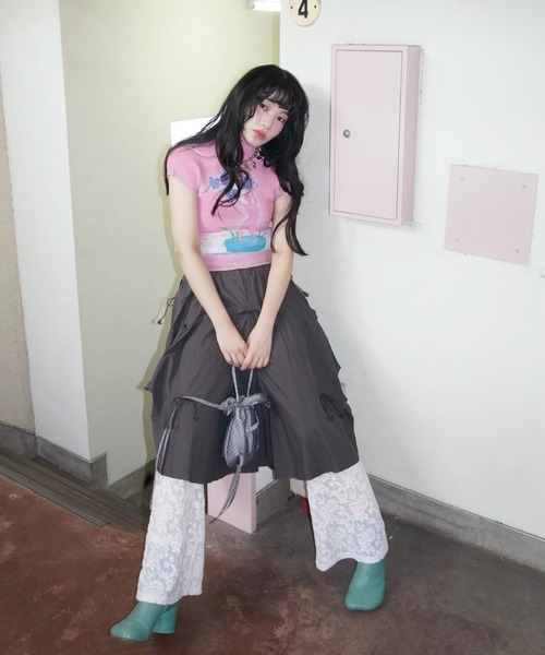 トップス musubore pleatsed print tops 92631766b_b_115_500.jpg