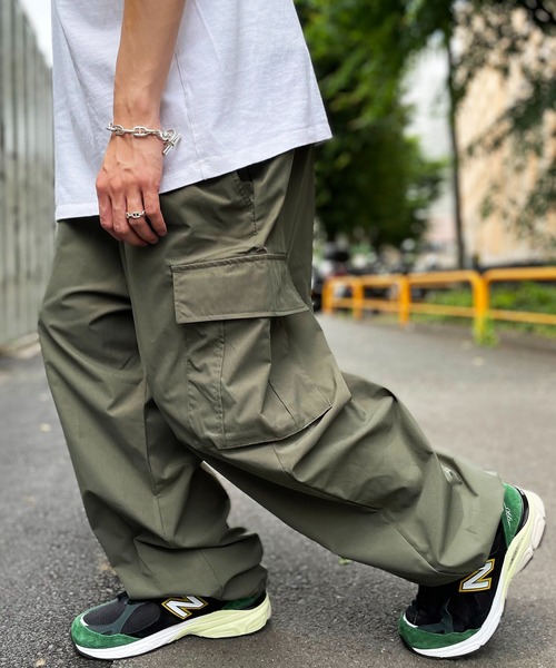 GRANCY】ジップデザイン カーゴパンツ カーキ Mサイズ （GRANCY
