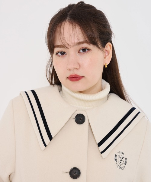 TINA：JOJUN | セーラーカラー ミドル丈コート TINA：JOJUN