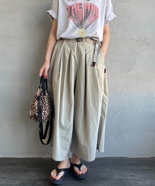 Mサイズ ファッション gramicci ナイロンフレアパンツ