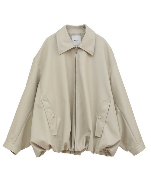 CLANE | 【CLANE/クラネ】FAKE LEATHER BALLOON JACKET/フェイクレザー
