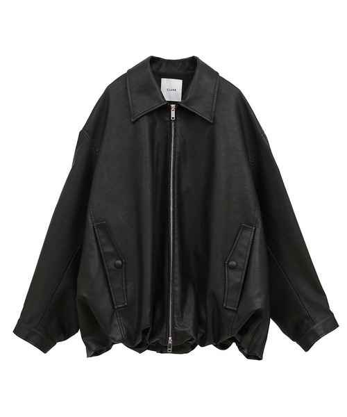 CLANE | 【CLANE/クラネ】FAKE LEATHER BALLOON JACKET/フェイクレザー