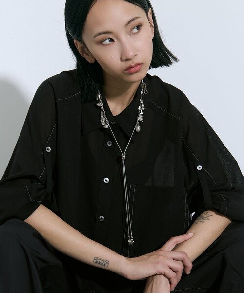TOGA PULLA | 【TOGA PULLA/トーガプルラ】Metal motif loop tie