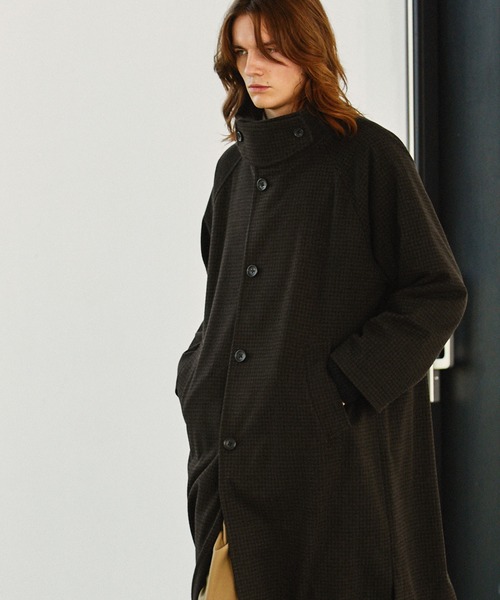 EMMA CLOTHES | オーバーサイズメルトンラグランロングスタンドカラー