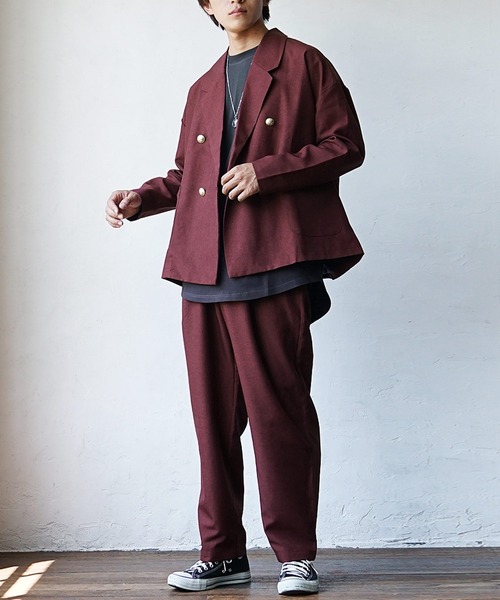 sedacle セダクル ピグメント加工スウェットパンツ ボルドー Mサイズ