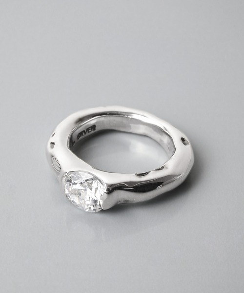 E.M. | SILVER925ジルコニア3粒フープピアス/レディース/メンズ/ギフト