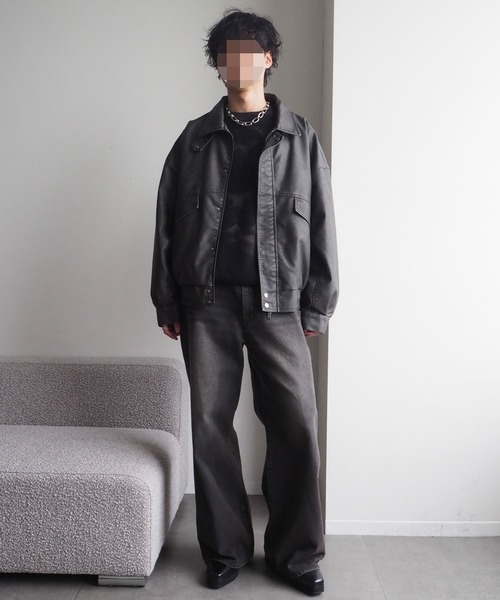 CLEL | CLELVintage Design Blouson⁄ヴィンテージデザイン合皮