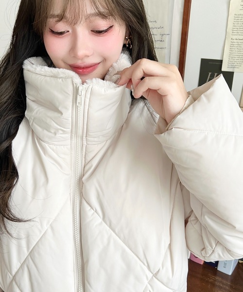 ALEXIA STAM ファーフーディーボンバージャケット MA-1 （ALEXIA STAM  