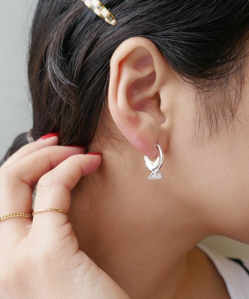 E.M. | SILVER925ジルコニアフープピアス/レディース/メンズ/ギフト