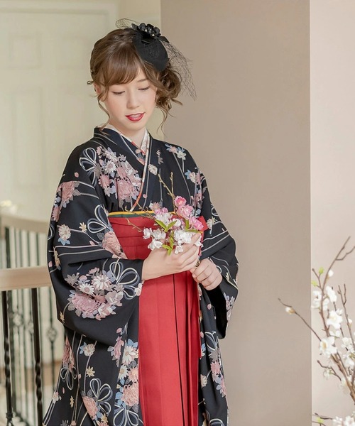 刺繍入り袴セット 送料無料【超目玉セール】簡単袴セット 京都絵師描き下ろし新柄