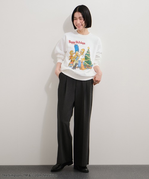 美品！シンプソンズ　ロクスウェット　Sサイズ RODEO CROWNS WIDE BOWL | 【UNISEX】(THE SIMPSONS)Xmasスウェット